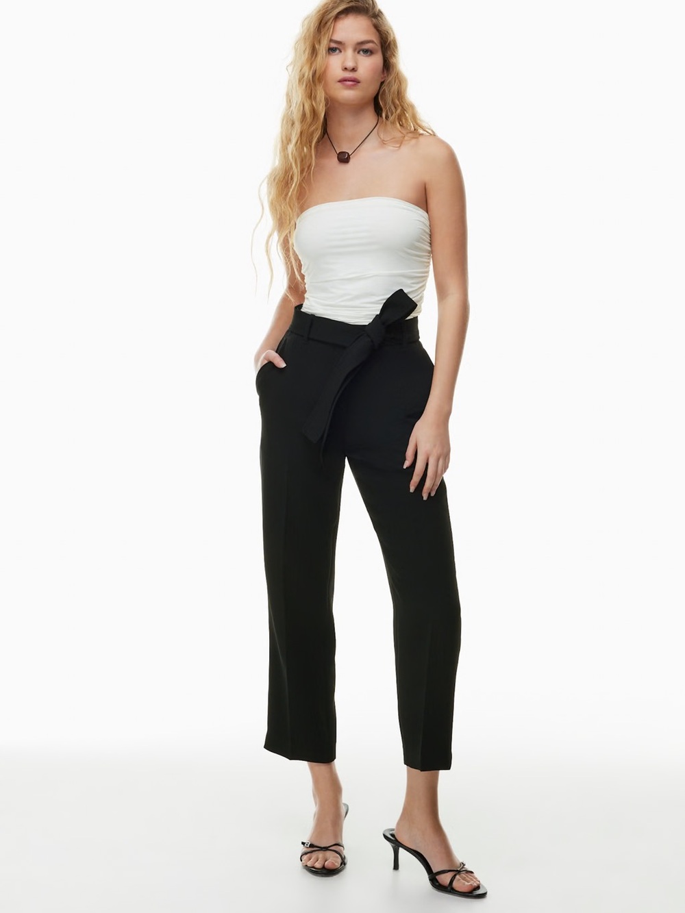 WILFRED Tie-Front Pants | High Rise Wrap Waist | Size 10